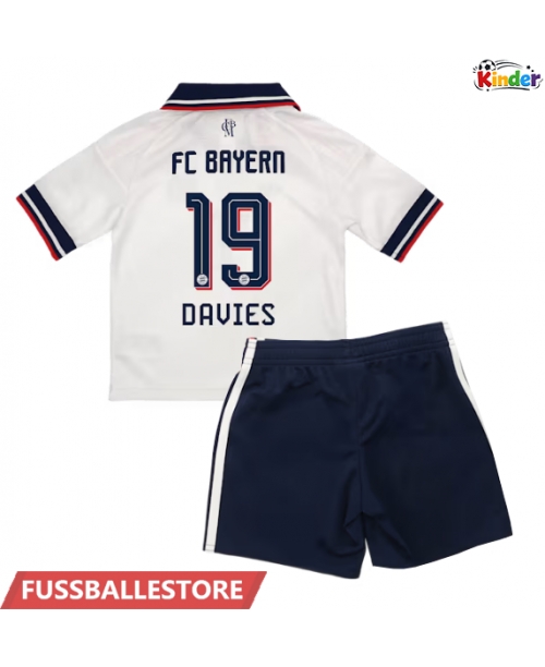 Günstige Bayern Munich Alphonso Davies #19 Auswärts Trikotsatzt Kinder 2026-27 Kurzarm (+ Kurze Hosen)